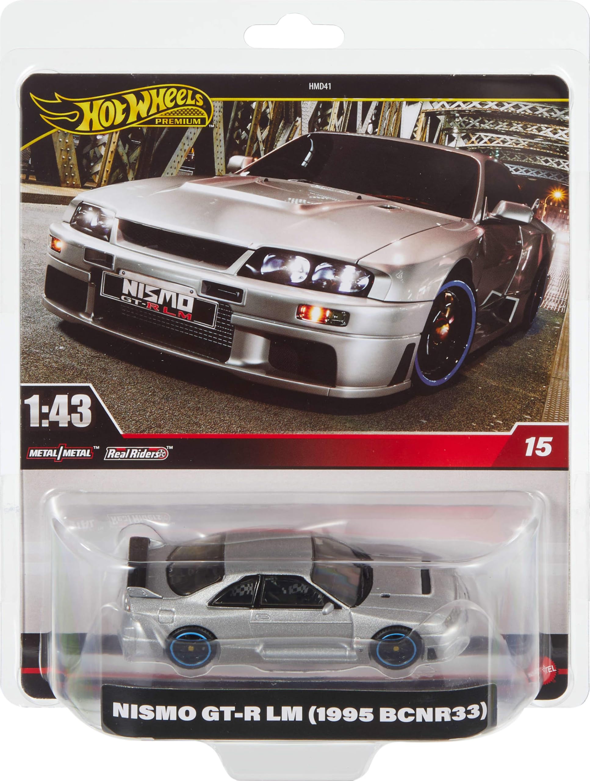 Hot Wheels Nissan GT-R LM 1995 BCNR33 Silver 1:43#15 HWT02