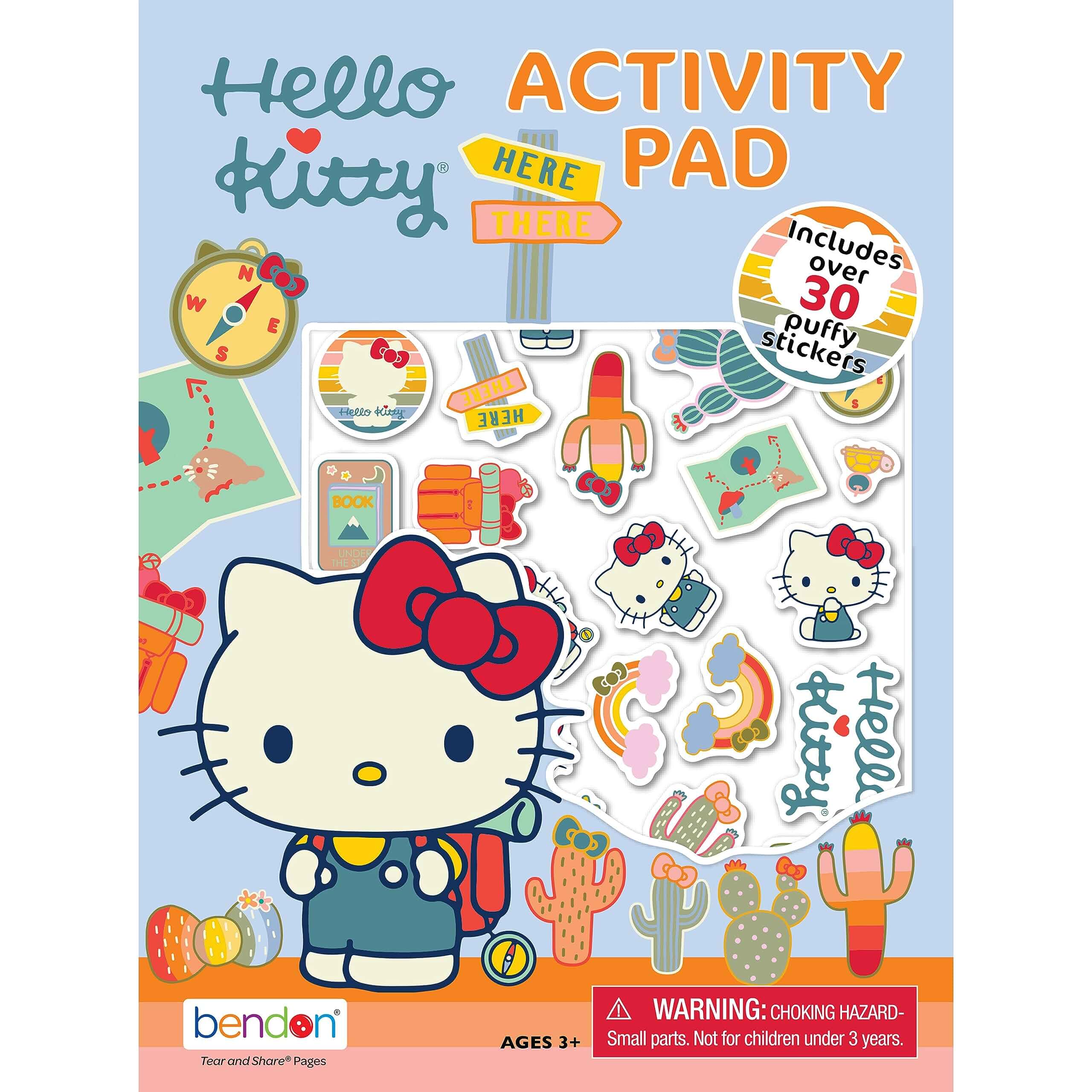 Hello Kitty 32 Page Puffy Sticker Activity Pad, Bendon 57976 Hello Kitty