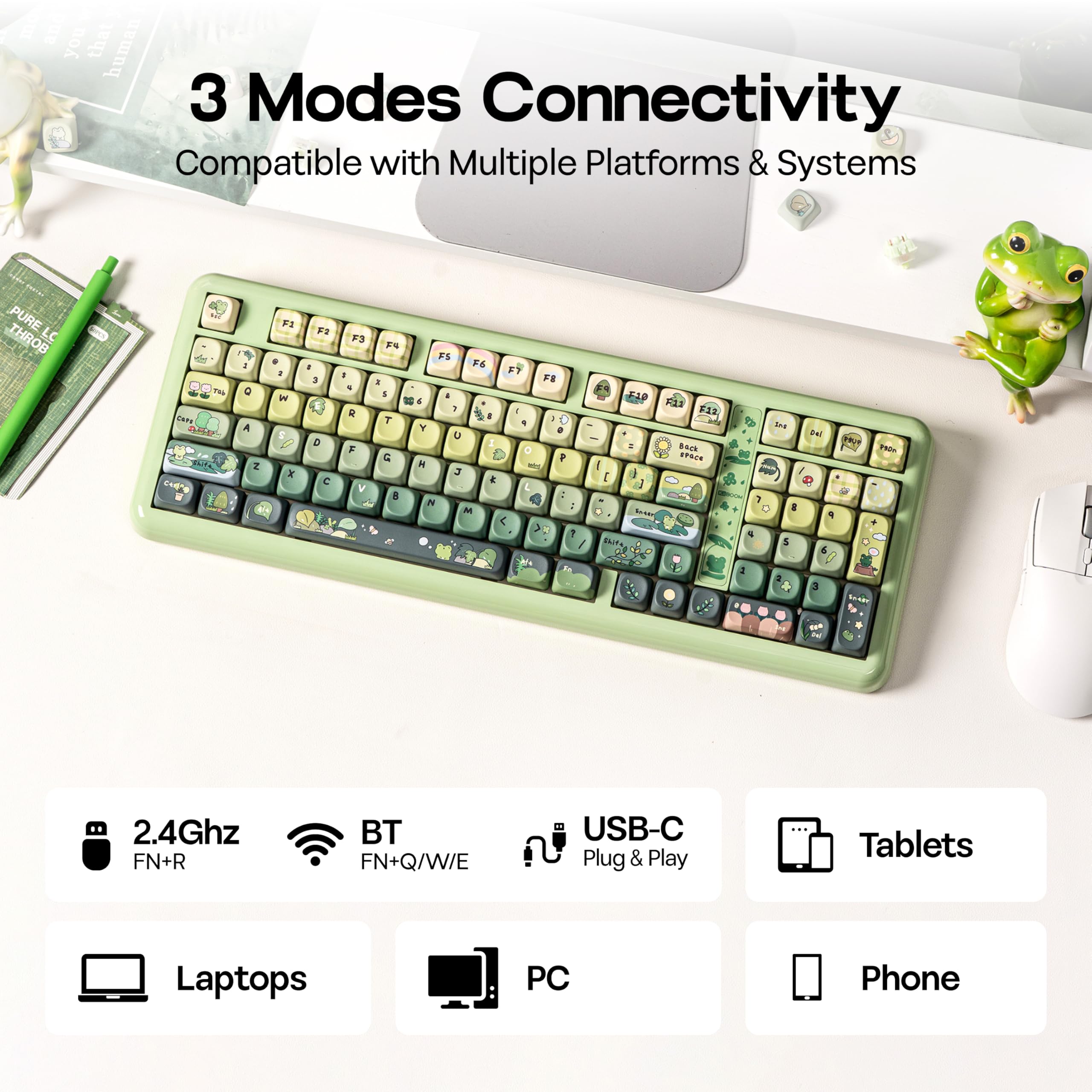Amazon | KiiBOOM Phantom98 Lite 96% ワイヤレス ゲーミング