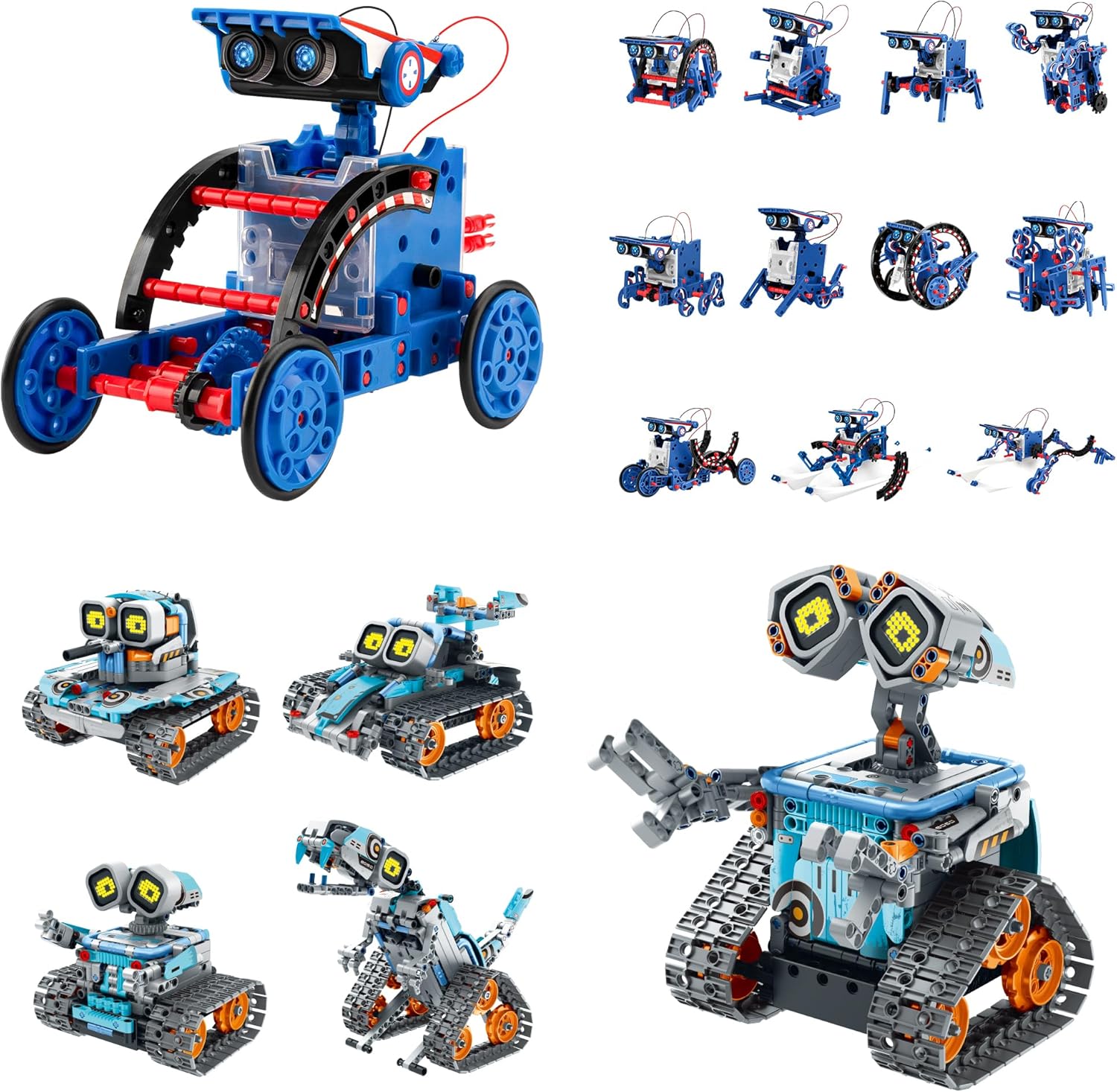 Bundle - 2 Items: Sillbird 12-in-1 Solar Robot Toys & Robot Building Kit with Remote Control, Christmas STEM Robotics Technic Toy for Boys, Birthday Creative Gifts for Kids Ages 8-14