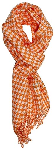 Mitchell Lewiss Elegant Classic Accessory Cashmere Feel Winter Scarf in Rich Plaids 12”x72” Fringe Unisex