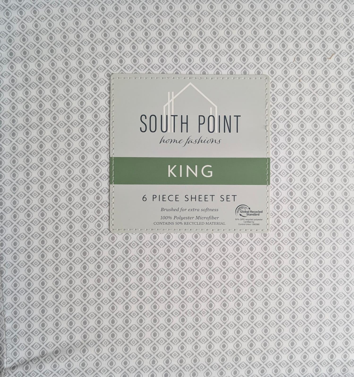 6-Piece Printed Sheet Set - Queen King 17 Extra Deep Cool Crisp Breathable Bed Sheets - Brushed for