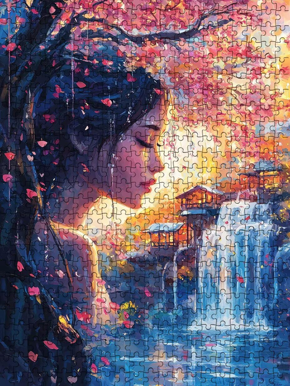 Puzzle 6000 elementów, puzzle z twarzą wodospadu dla dorosłych 6000, drewniane puzzle, klasyczne gry edukacyjne, niemożliwe wyzwanie, rodzina gier, kreatywny prezent DX0YL1-767