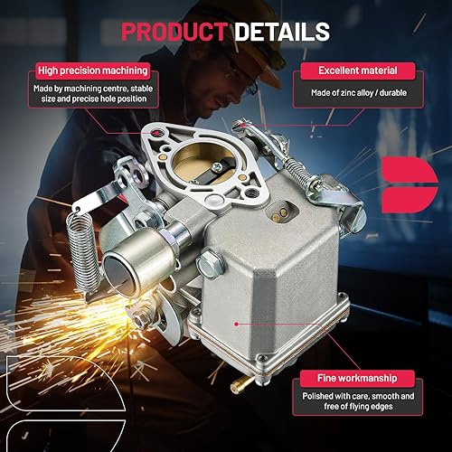 Miniatura 3 de BDFHYK Carburador de 1 barril de carburador 34 PICT-3 98-1289-B 113129031K compatible con VW Super Beetle Thing Karmann Ghia Squareback Transporter