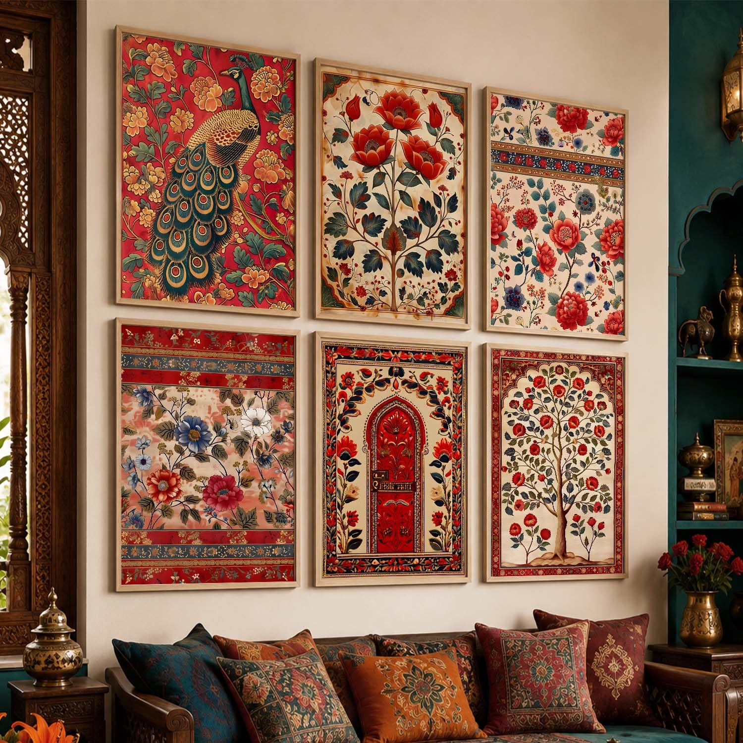 Madhubani Wall Art Set - Indian Pichwai Paintings -7