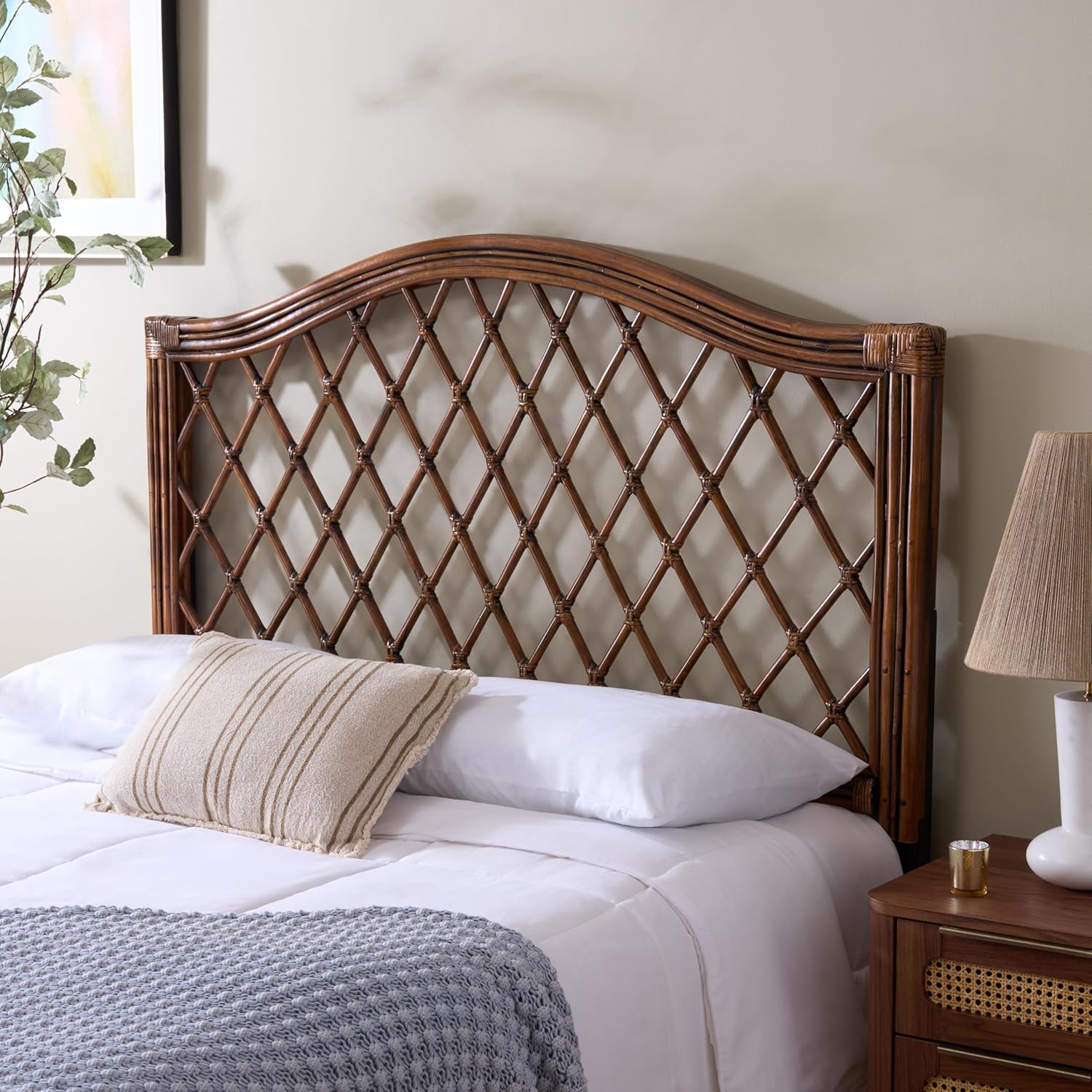 Safavieh Home Collection Gabriella Brown & Multi Wicker Headboard, Full
