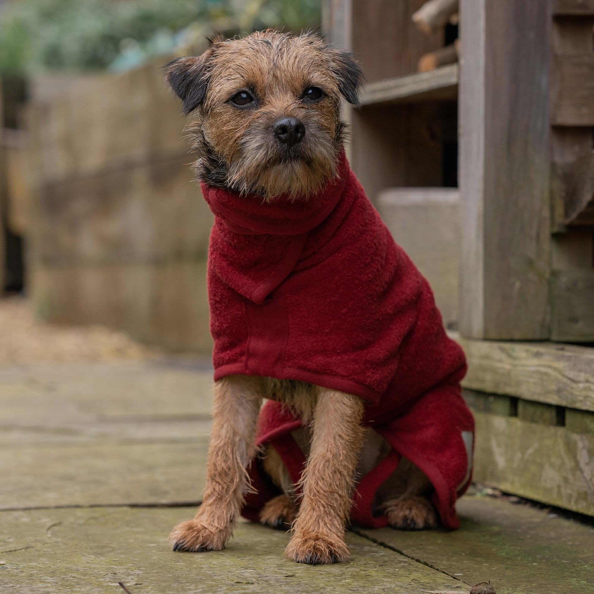 Ruff and Tumble Dog Drying Coat, Rosehip, ML - Image 4