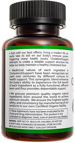Miniatura 4 de Bodymune CholesterolSupport - Mezcla de salud cardíaca  Suplemento orgánico USDA con extractos de té verde, diente de león, melón amargo, moringa