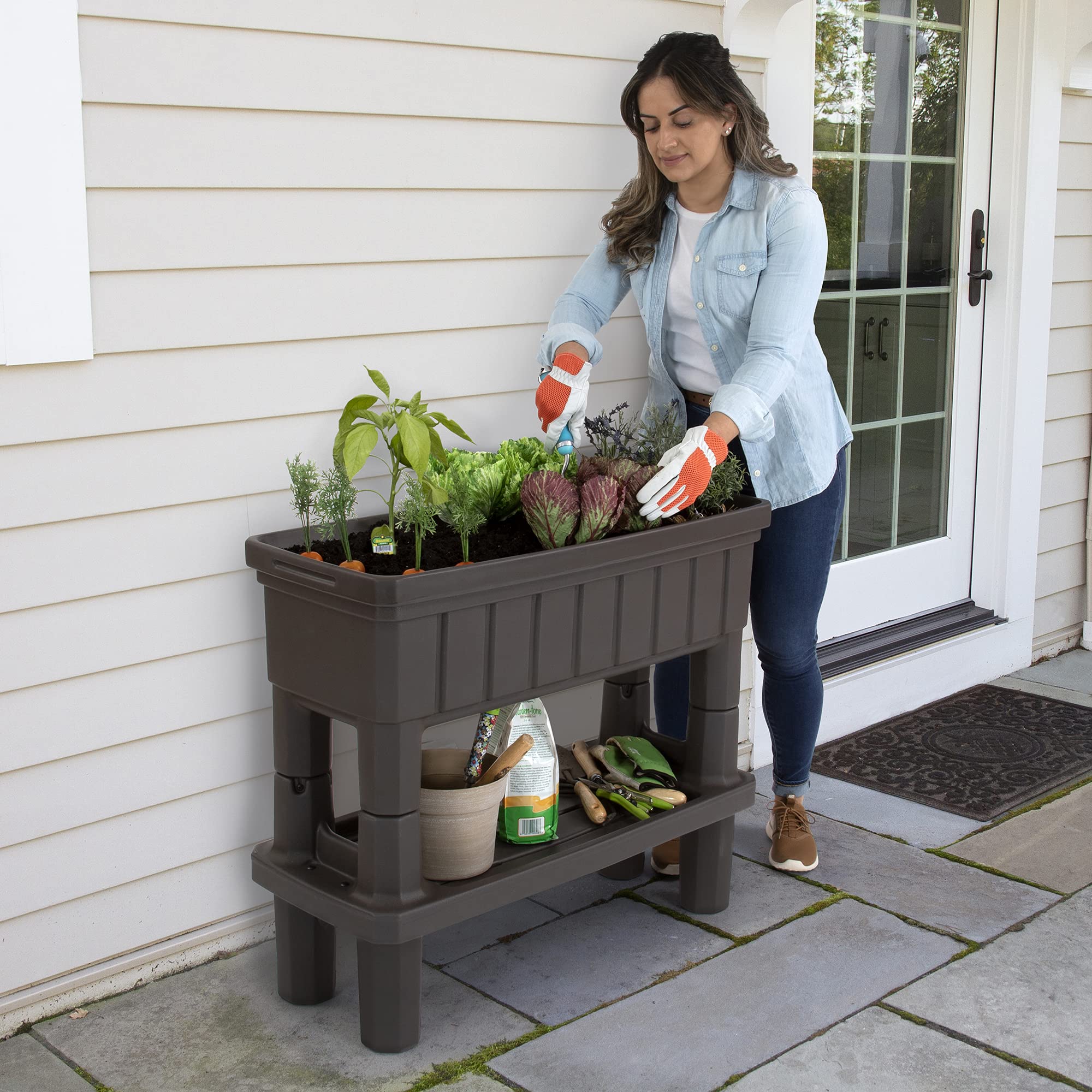 鉢・プランター NEIGHBORHOOD SRL . GARDEN BED / I-SHELF Amazon.com: Simplay3 American Home Raised Garden Bed Outdoor