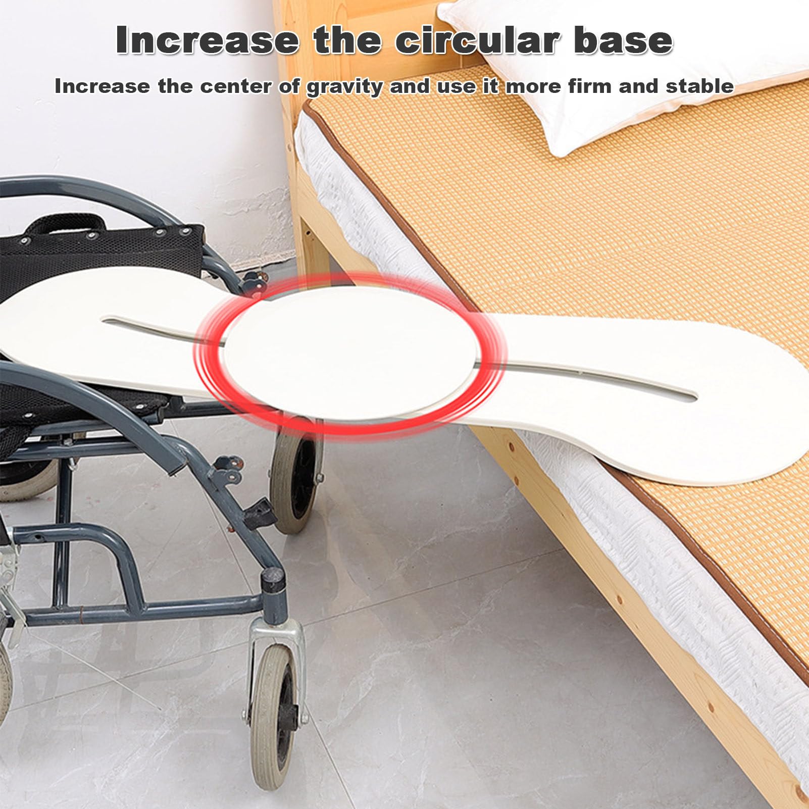Tabla Deslizante para Silla de Ruedas,Tabla de Transferencia para Usuario de Silla de Ruedas Tabla de Transferencia a Silla de Ruedas, Disco Deslizante, para Adultos Mayores, Baño, Coche