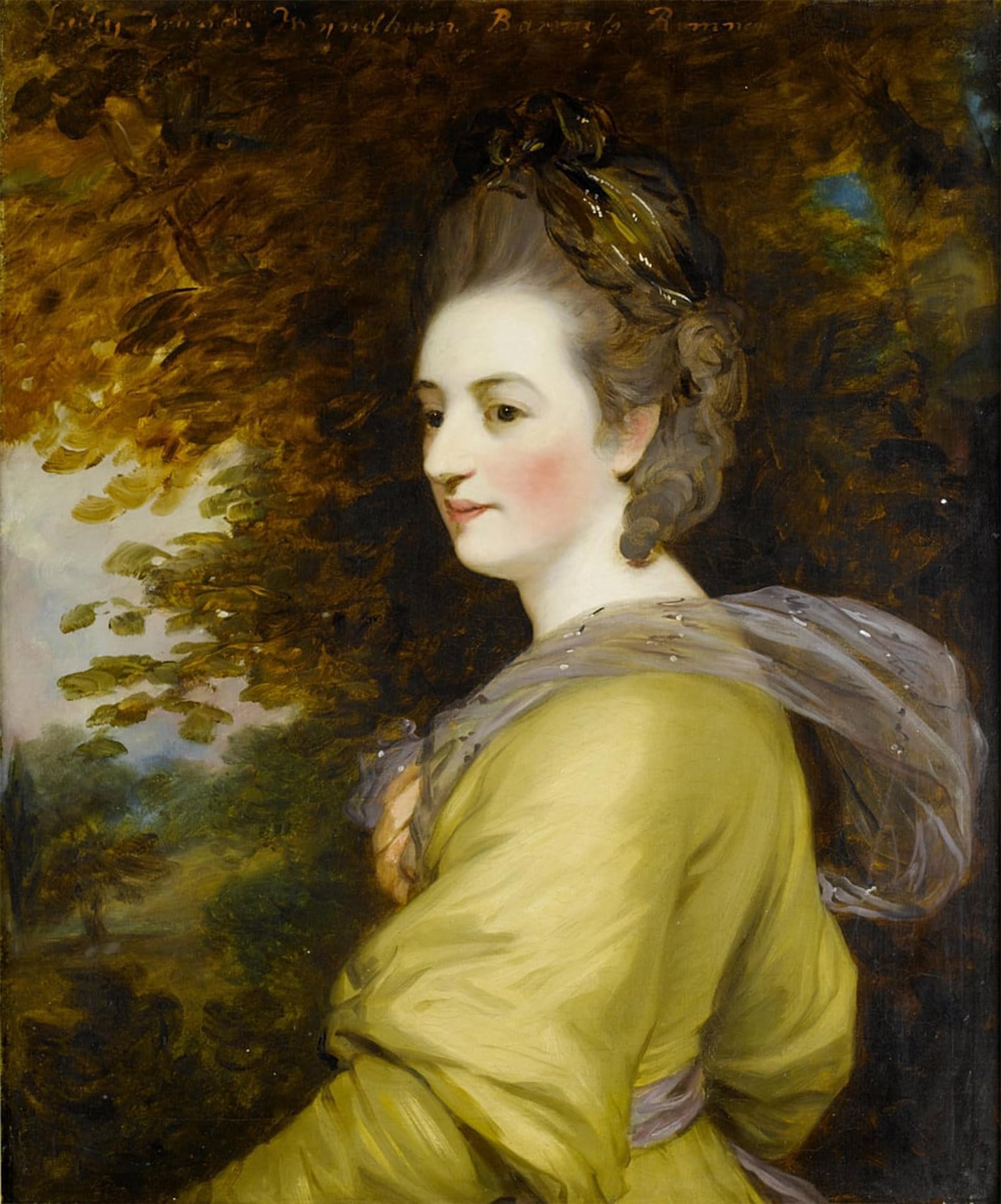 ARTXLXXBN Famous Painting Art Wall Decor Abstract Art Picture Lady Romney Frances by Hoppner Animal Pictures for Home Decor 60x90cm