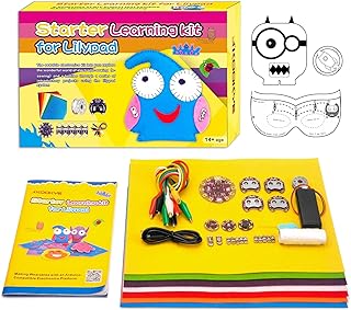 Lilypad Sewable Starter Kit Learning Wearable E-Textile Cuttable Electronics Sewing Kit