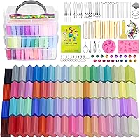 Vista 14 de Kits de arcilla polimérica de 50 colores, arcilla para modelar para niños, molde de bricolaje, horno, arcilla con caja de almacenamiento