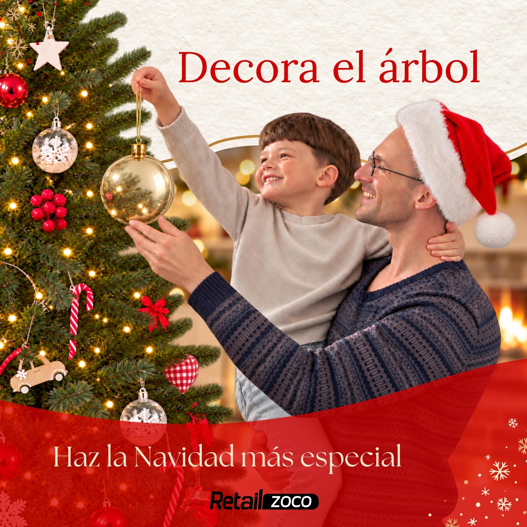 Bolas de Navidad, Adornos Arbol Navidad, 4 Piezas, Perla - imagen 3