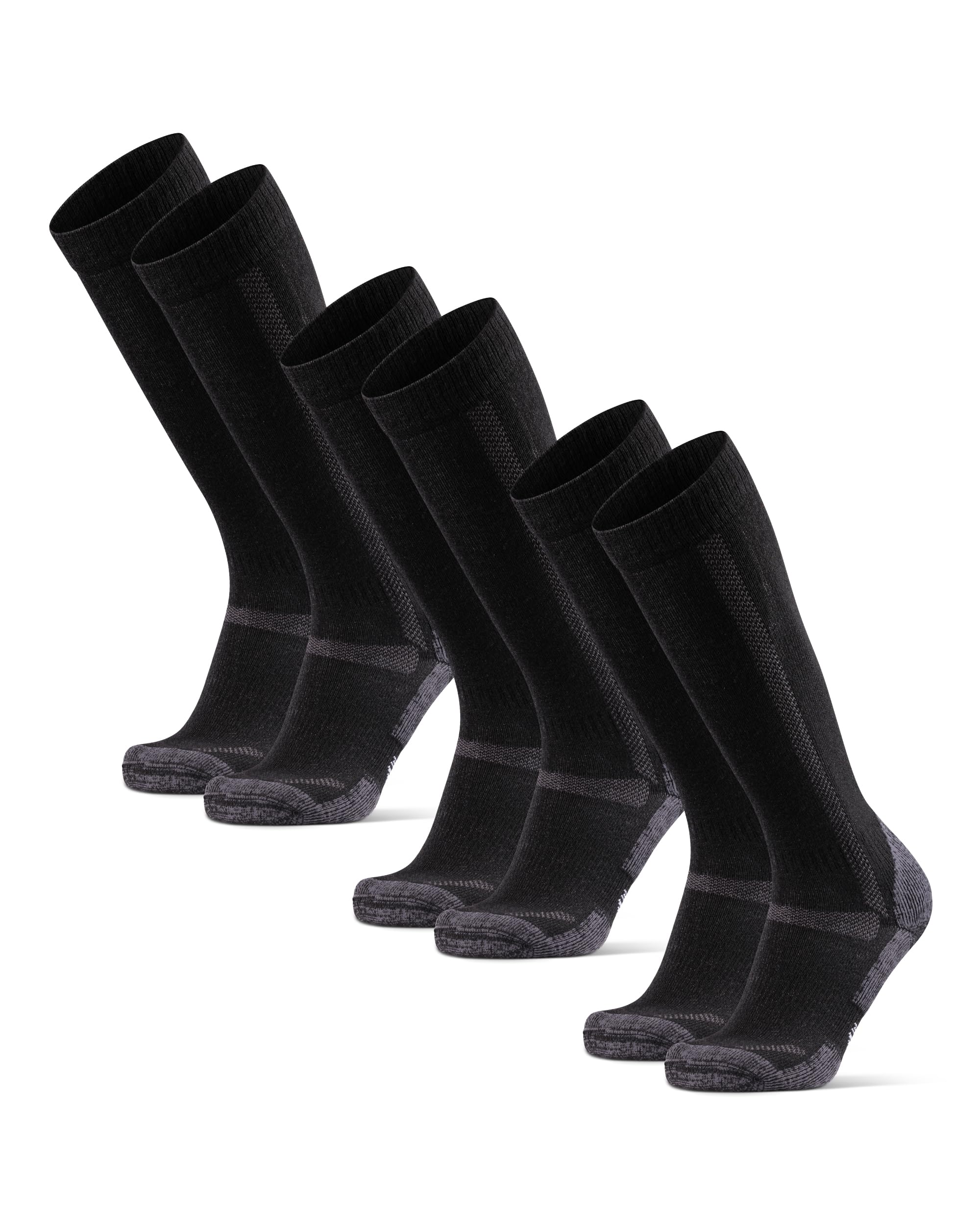 DANISH ENDURANCE Knee High Hiking Socks, Merino Wool, Long Thermal Socks, for Women & Men