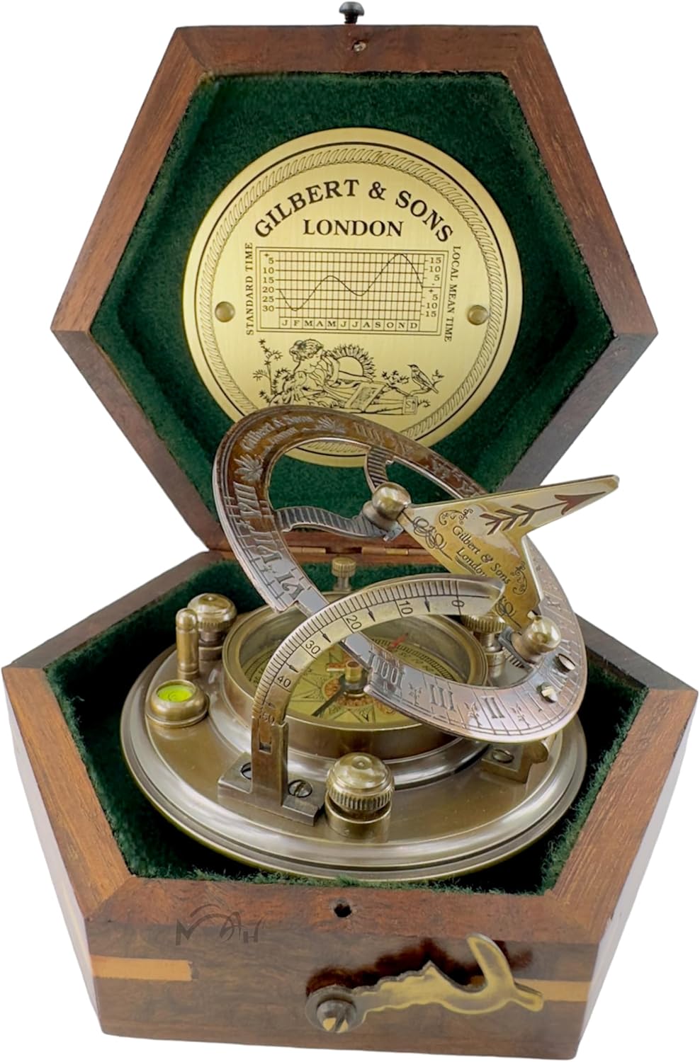 Anniversary Brass Sundial Compass Gift for Him or Her – Keepsake for Husband, Wife or Couple – 50th 40th 25th 20th 1st Year Wedding or Love Celebration – Engraved or Embossed Romantic Quote Compass