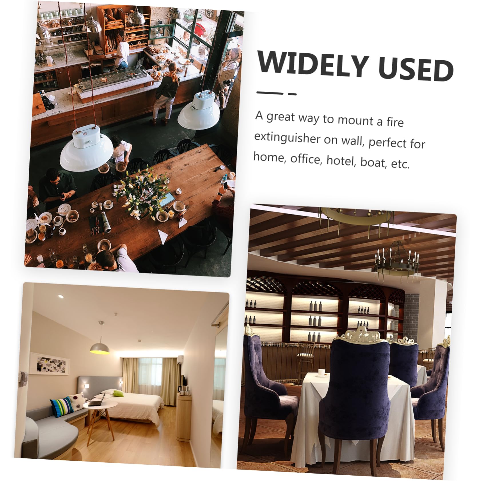 Supporto Parete Per Estintore Regolabile - Con Cinghie, Per Estintori 5-7 Kg, Per Uffici, Hotel, Garage