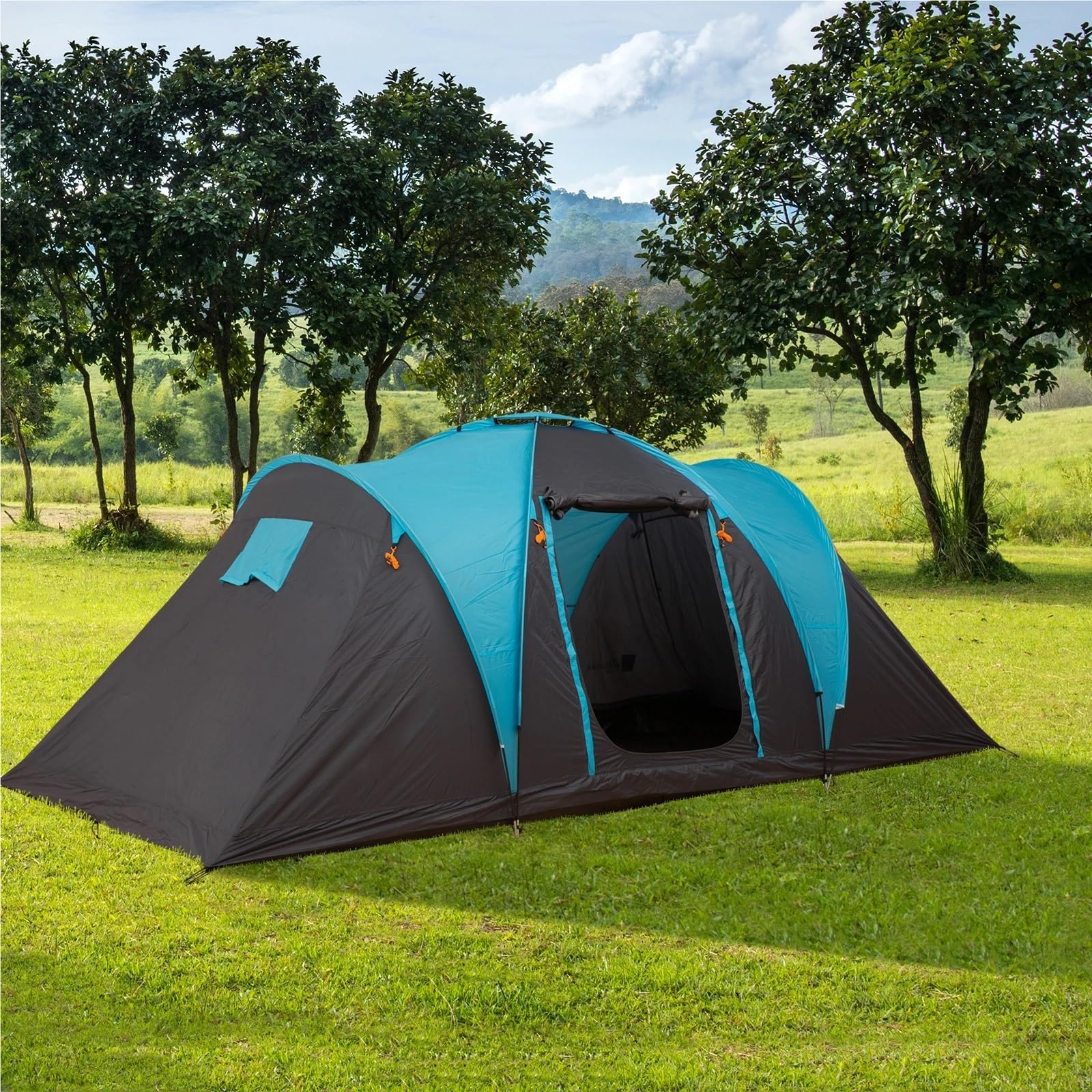 Parabrezza da Spiaggia Paravento da Campeggio, frangivento Portatile Pieghevole con Borsa for Il Trasporto e Pali in Acciaio, Riparo Solare Spiaggia, Parete for la Privacy