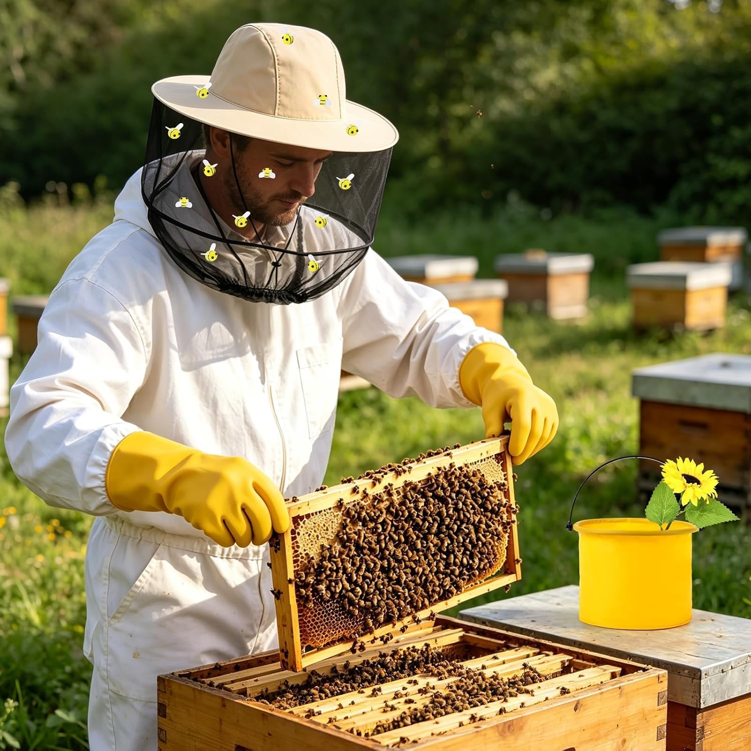 Adult Beekeeper Outfit for Halloween Party Cosplay Accessories