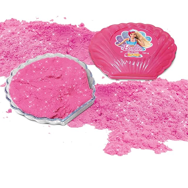 Foto 2 de 5 de Liscianigiochi Barbie Glitter Sand Shell-150 g de Arena Mágica Brillante de diferentes Juego creativo…