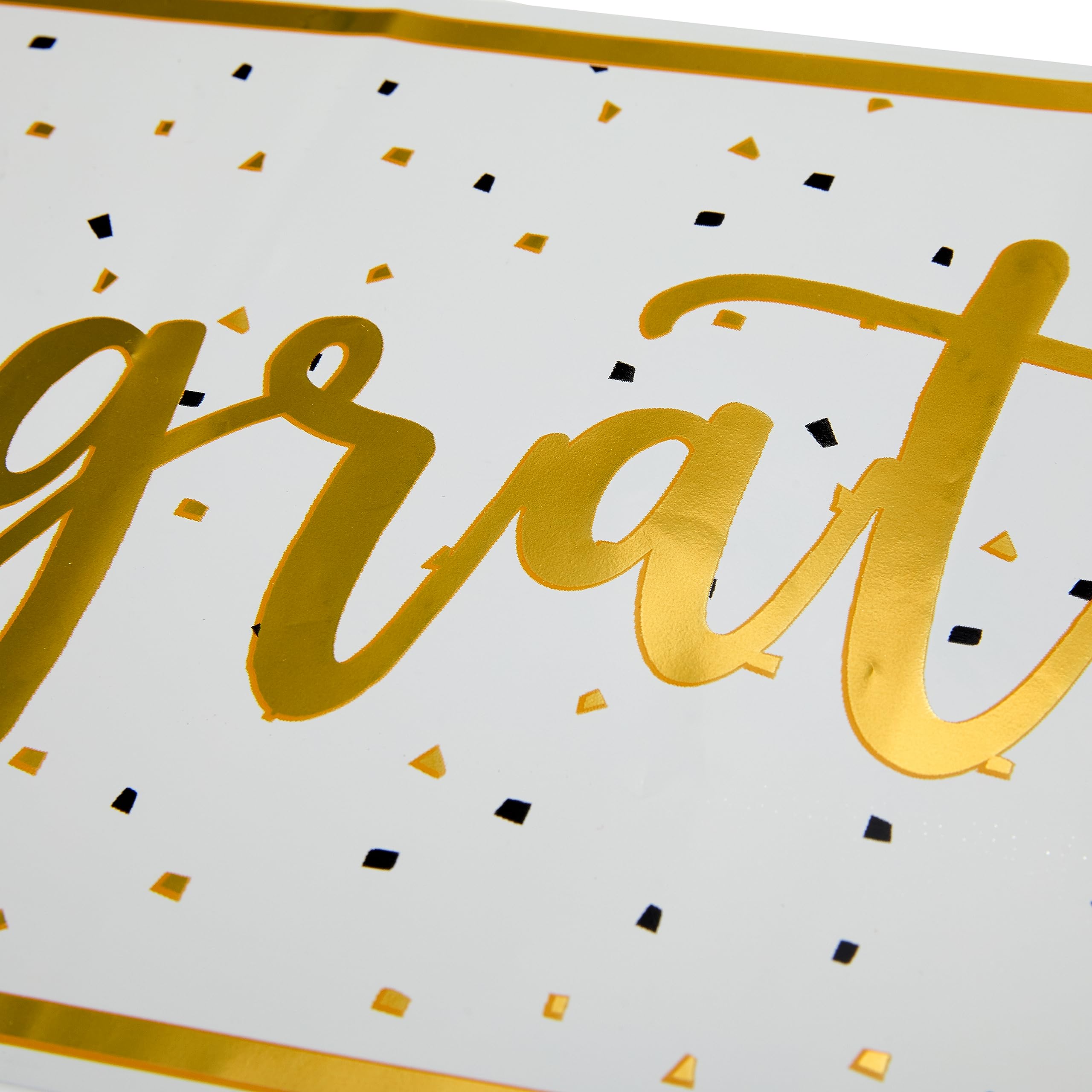 Banner „Congratulations“, 2,7 M Lang, Mit Gold-Schrift, Aus Folie, Für Wand, Tür Oder Fenster