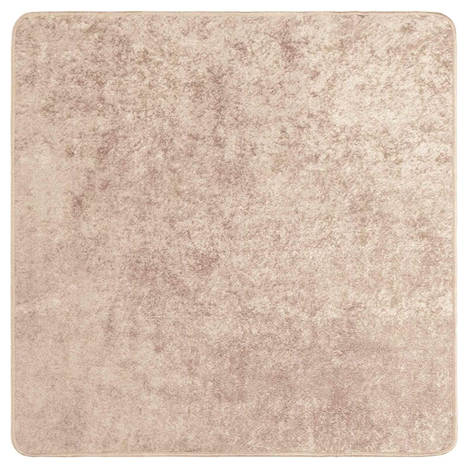 Tapis en velours moderne Marsa de qualité supérieure beige 100 x 100 cm