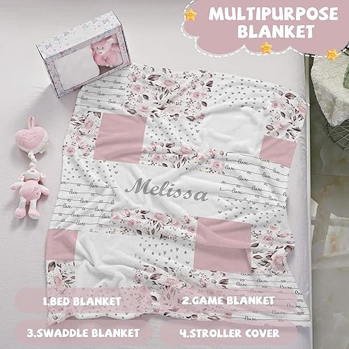 Miniatura 5 de Manta de bebé personalizada para niñas y niños, manta de bebé personalizada con nombre, mantas personalizadas con nombre para niños, manta de