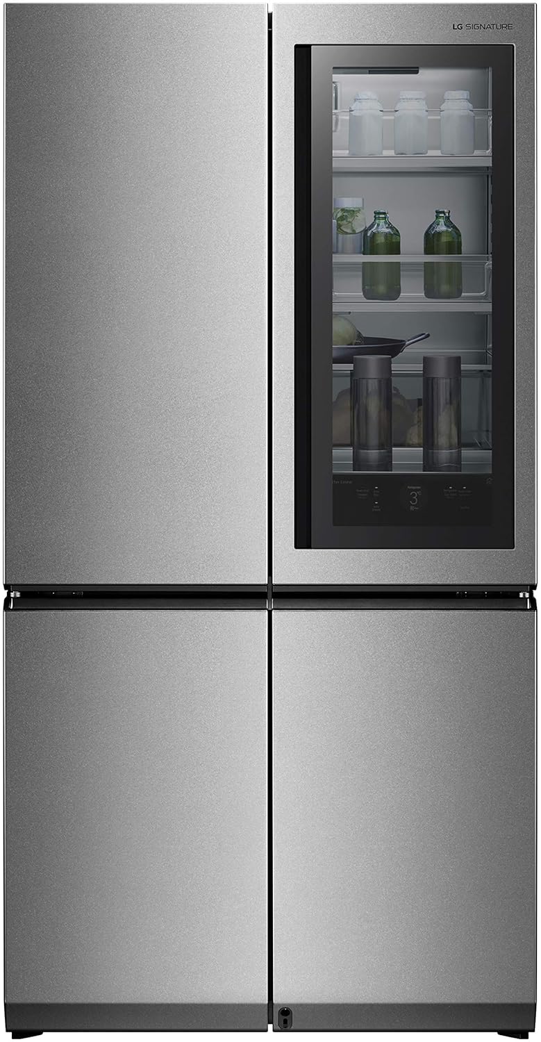 LG 984 L InstaView DoorinDoor CounterDepth Refrigerator (GRQ31FGNGL, Textured Steel Finish