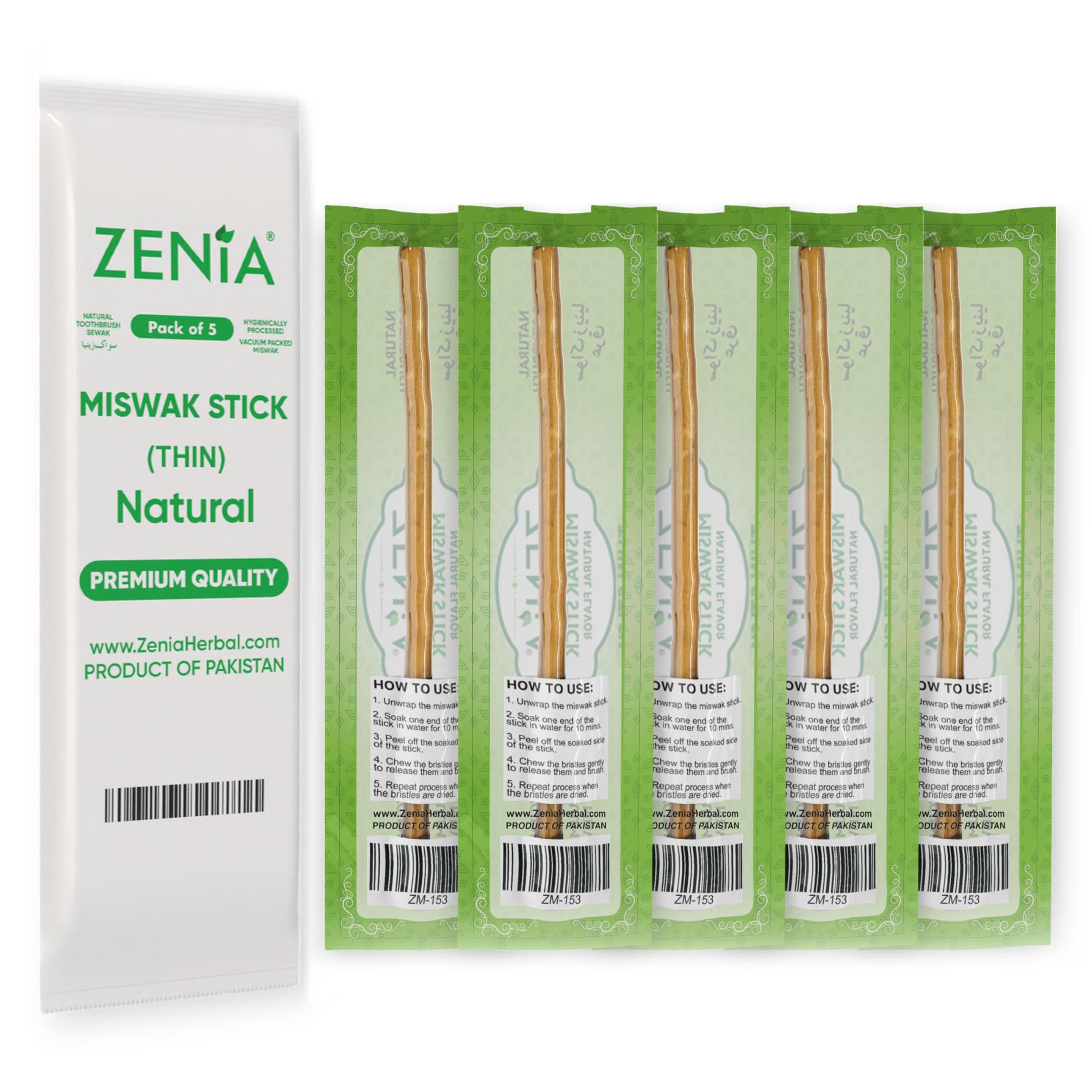 Amazon.com : Zenia Natural Miswak Toothbrush (Extra Thin Sticks