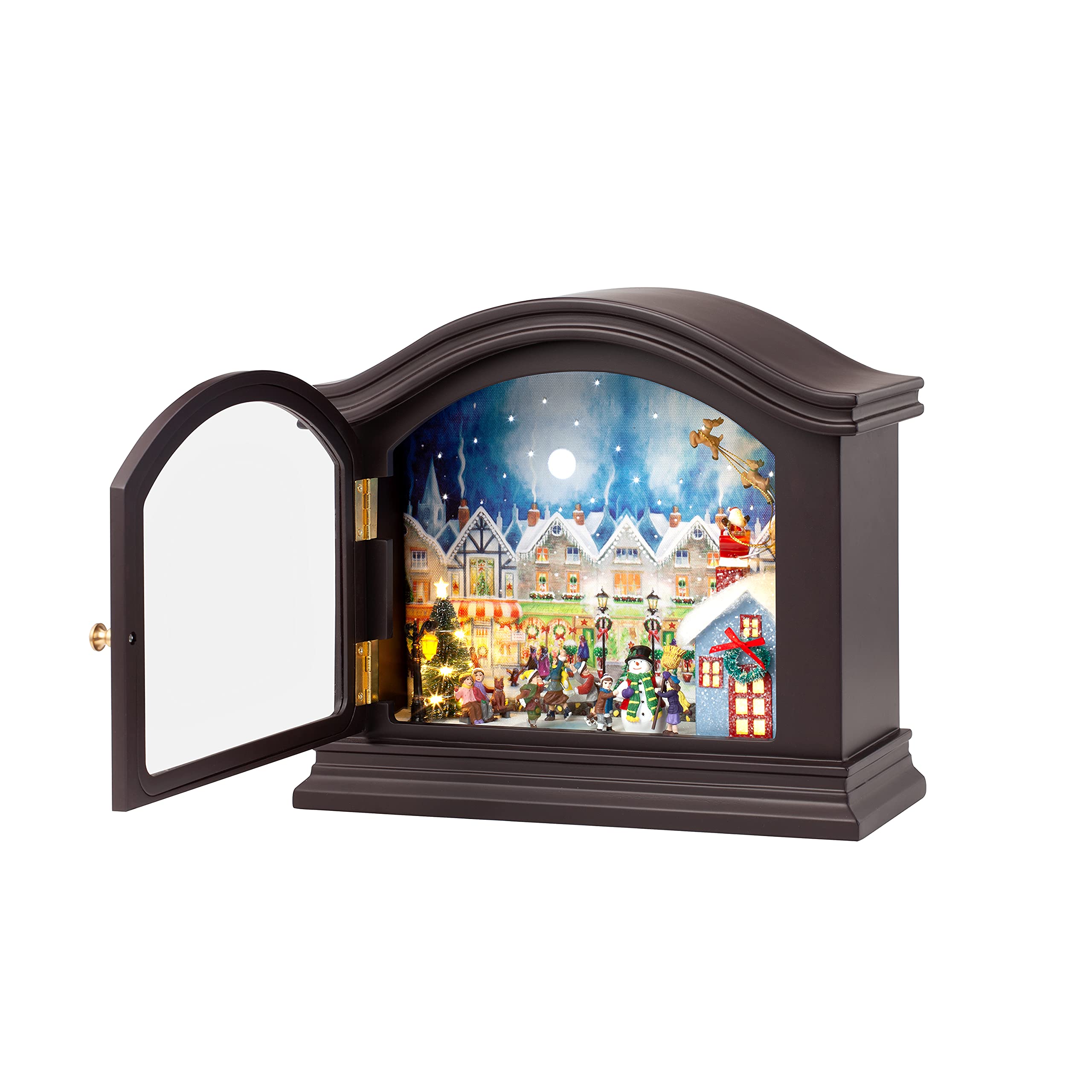 Amazon.com: Mr. Christmas Mantel Animated Glass and Wood Christmas