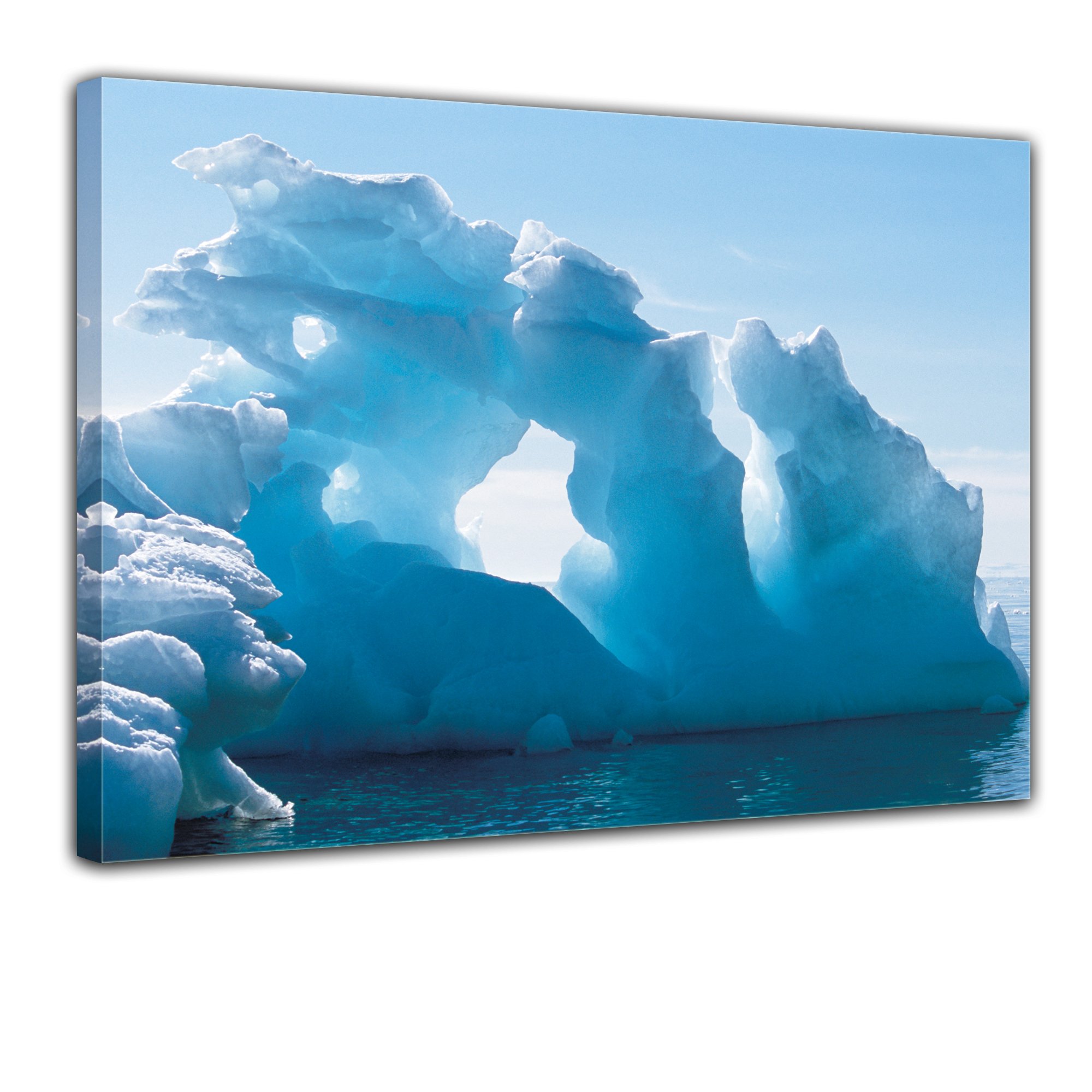 Bilderdepot24 Immagine su tela La formazione di ghiaccio - 120x90 cm - incorniciato direttamente dal produttore, intelaiata e pronta da appendere