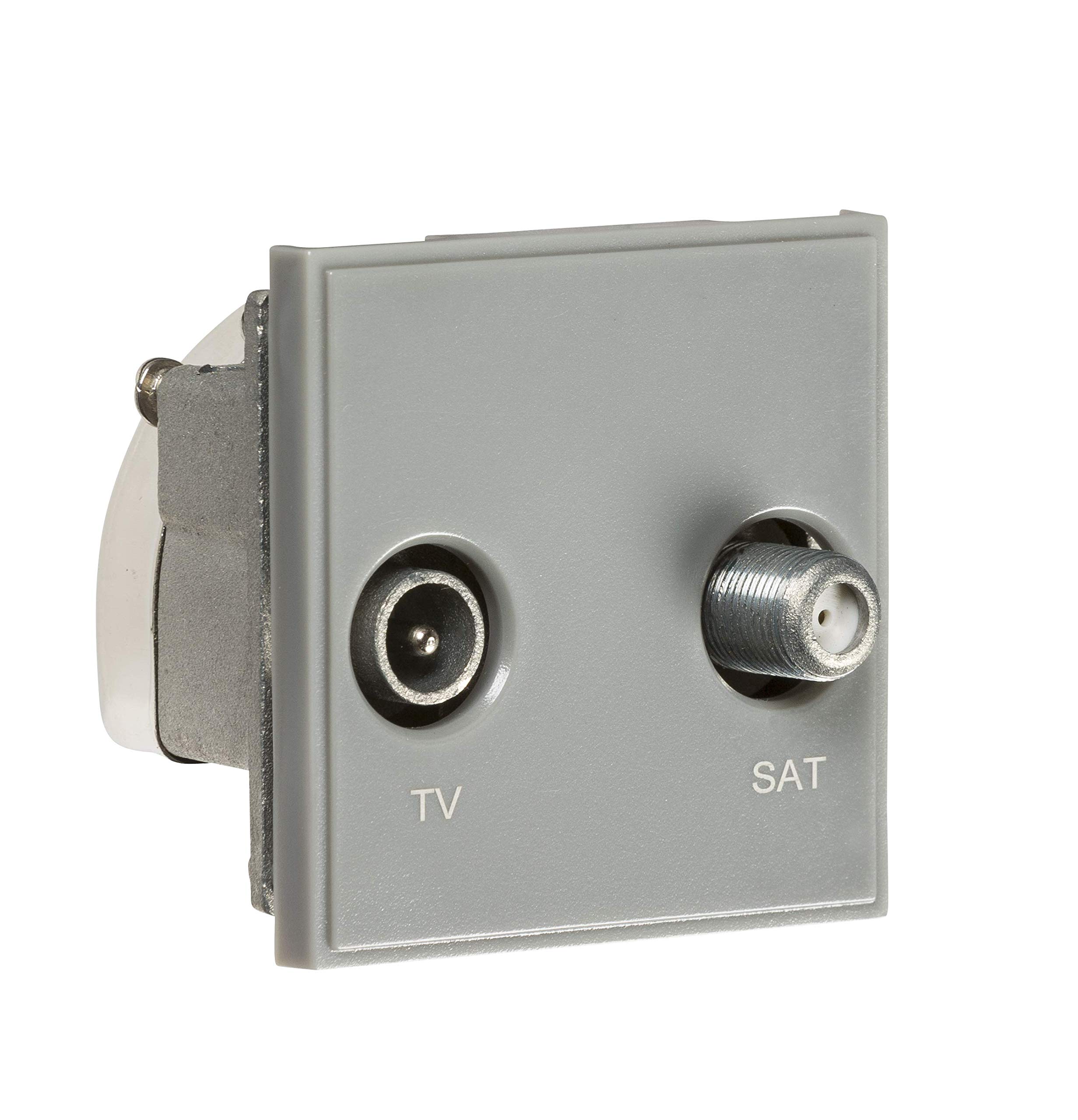 Diplexed TV/SAT TV Outlet Module 50 x 50mm - Grey