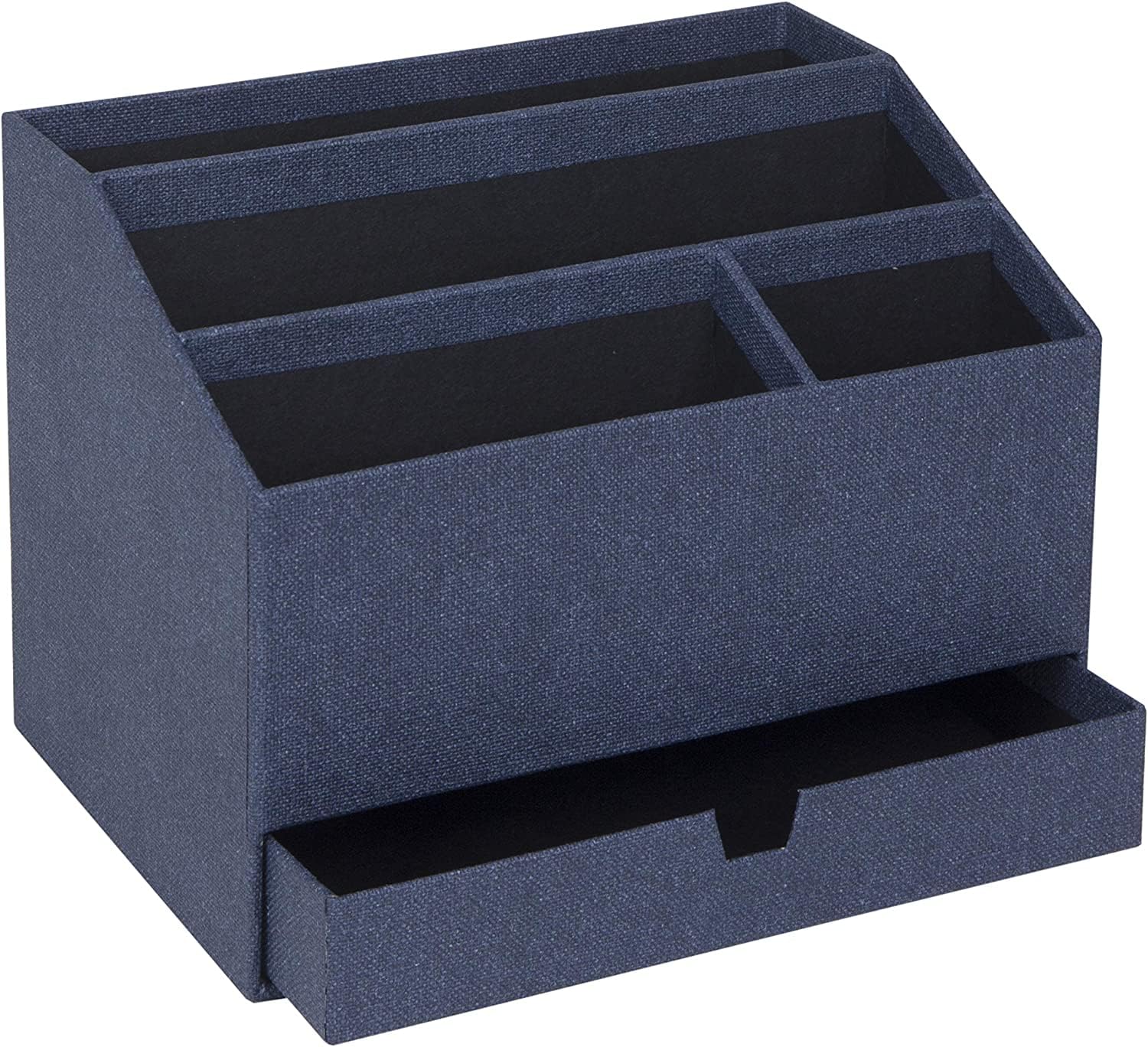 Bigso Box Of Sweden Greta Organizer Da Scrivania In Carta Laminata Con Cassetto Colore Blu