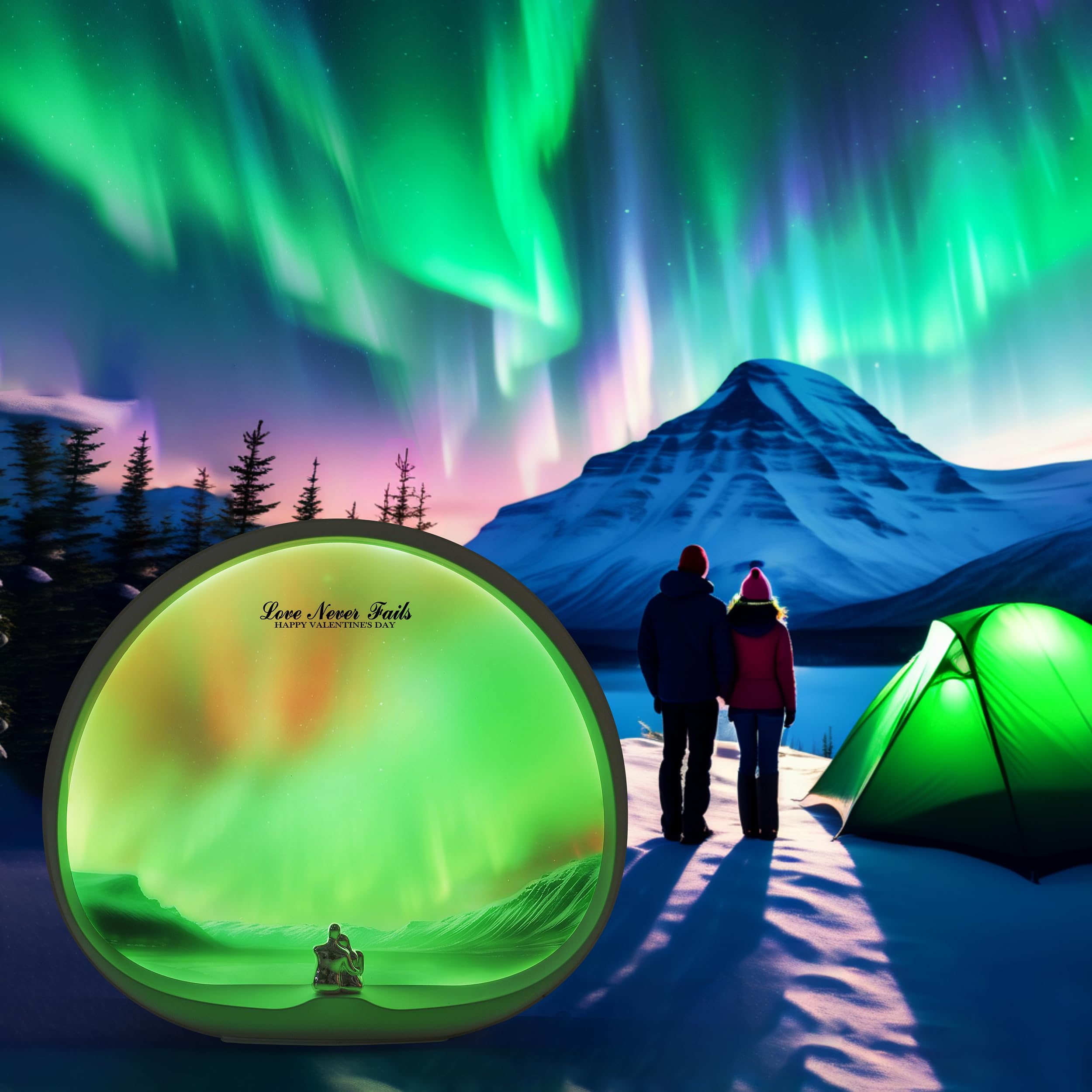 mamre Luz de Aurora Regalo Lámpara Nocturna Incomitable Para El Aniversario de Bodas Cumpleaños De San Valentín Navidad