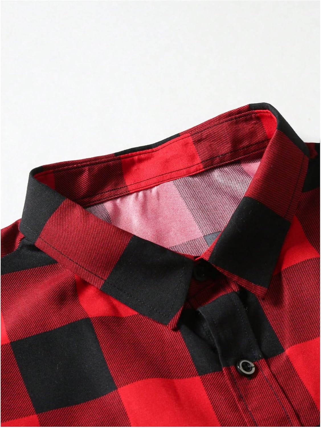 Men's Plaid Shirts Classic Checkered Short Sleeve Button Down Casual T-Shirt - Image 3