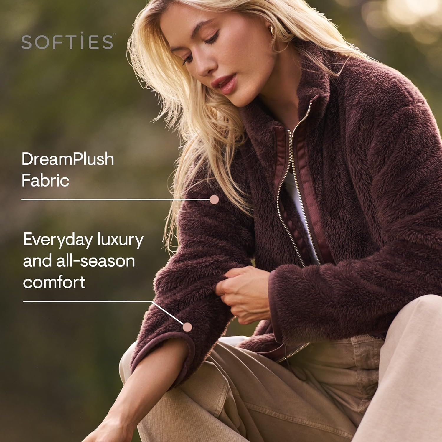 Softies DreamPlush Double Zip Everyday Jacket for Women – Ultra Soft Lightweight Tunic with Adjustable Waist & Pockets - Image 5