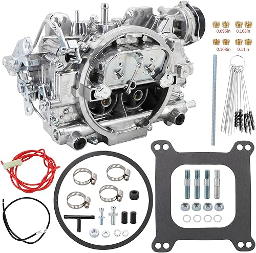 Miniatura 9 de Dokili Carburador 1406 para 600 CFM, 4 barriles AFB, orificio cuadrado, compatible con G.MC Silverado Corvette Mustang Pickup Truck Choke eléctrico