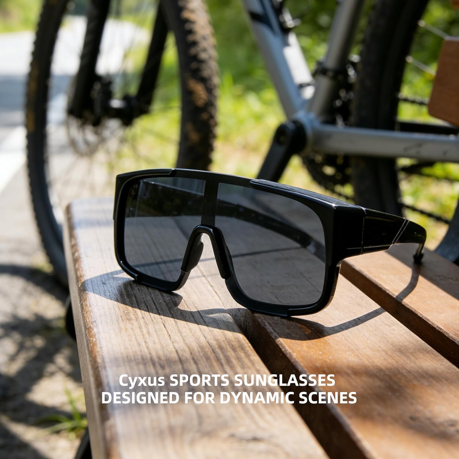 Cyxus One-Piece Polarized Fit Over Sunglasses Women Men Oversized Wraparound Cycling Driving Fishing P1346 - Image 6