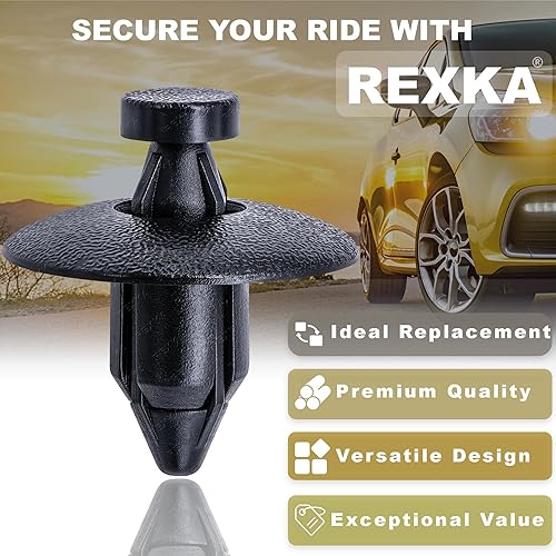 Miniatura 4 de Rexka 10 piezas Cubierta de parachoques Fender Liner Trunk Trim Panel Push Type Retainer Clip para Volvo 3541113 940 960 C30 C70 S40 S60 S60L S80