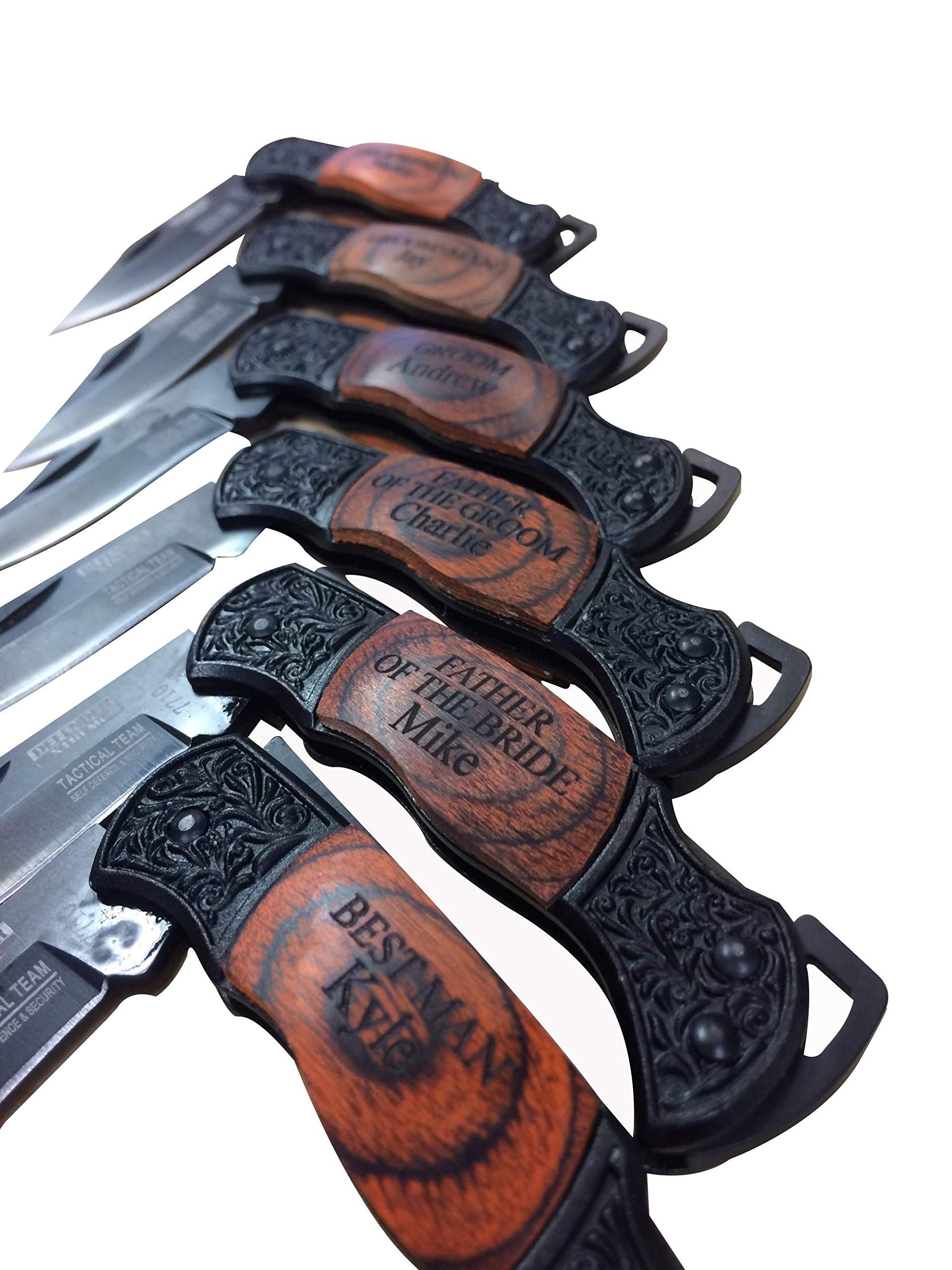Groomsmen Gift, Set of 4, Personalized Pocket Knife, Engraved Knives, Groomsman Gift Sets, Wedding Gifts, Groomsmen Knife, Groomsman Knife, Groomsman knives, Groomsman knife