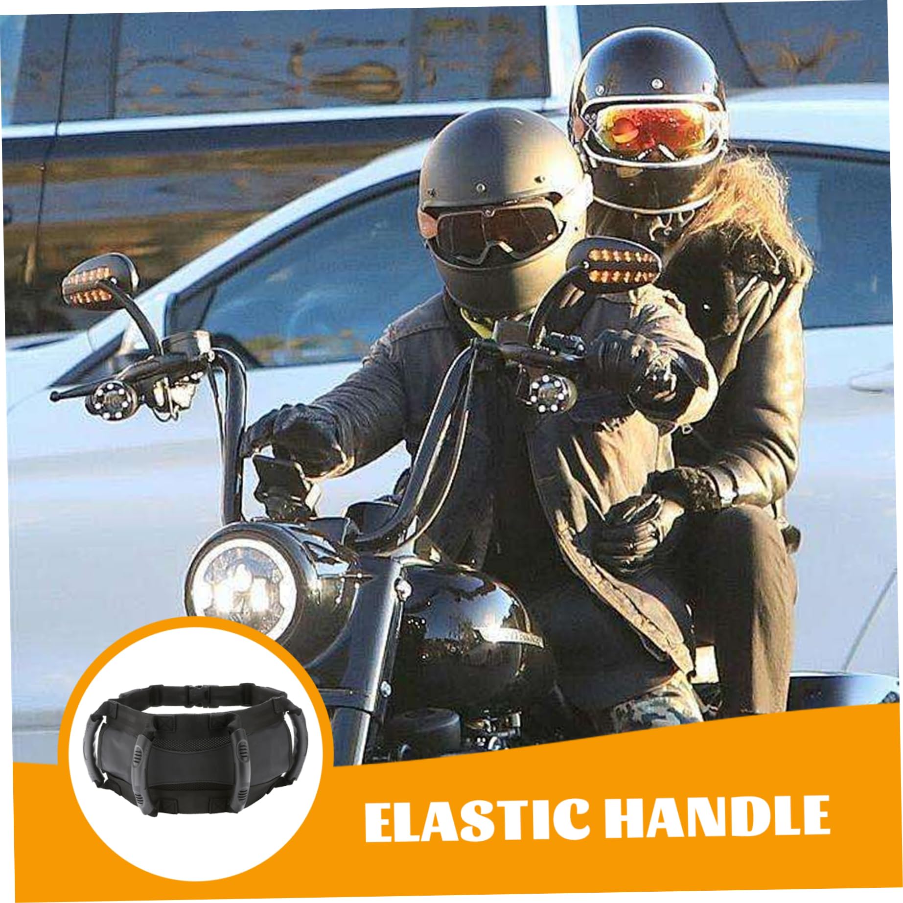 Motorrad-Beifahrergriffe, Verstellbarer Beifahrer-Sicherheitsgurtgriff, Haltegriff für Motorrad, Motocross, ATV, Roller, Schneemobil