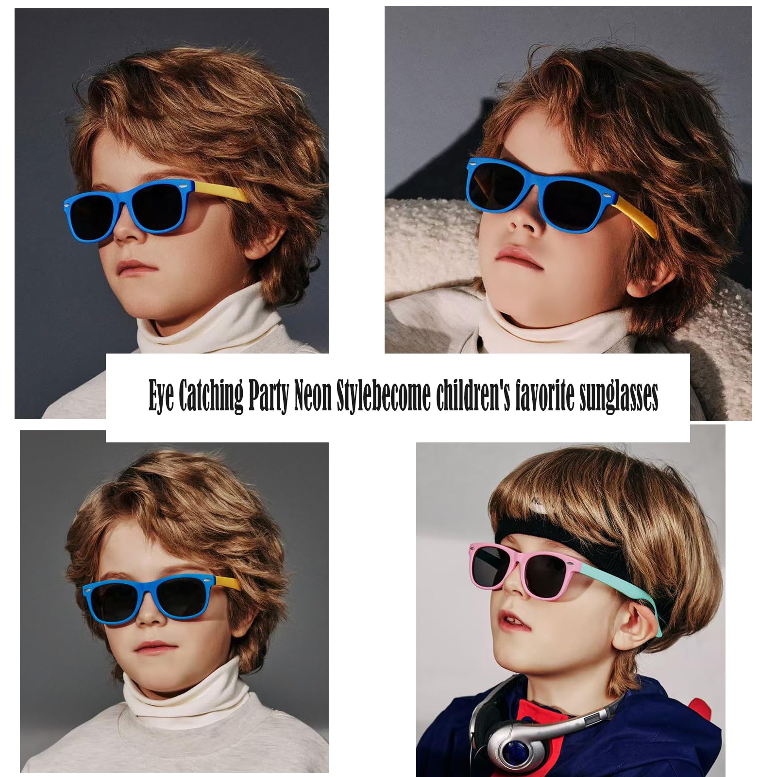 96 Stück Neon Sonnenbrille Party Bevorzugungen Bulk, 16 Farben Neon 80'er Stil bunte Neuheit Sonnenbrille Partygeschenke, Geschenktütenfüller (96 Stück Neon Sonnenbrille-16-Farben)