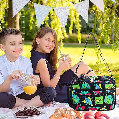 Miniatura 7 de RLGPBON Lonchera para Niños, Lonchera con Aislamiento Térmico para Niños y Niñas, Bonita Bolsa de Almuerzo y Lonchera Reutilizable para Niños Bolsa