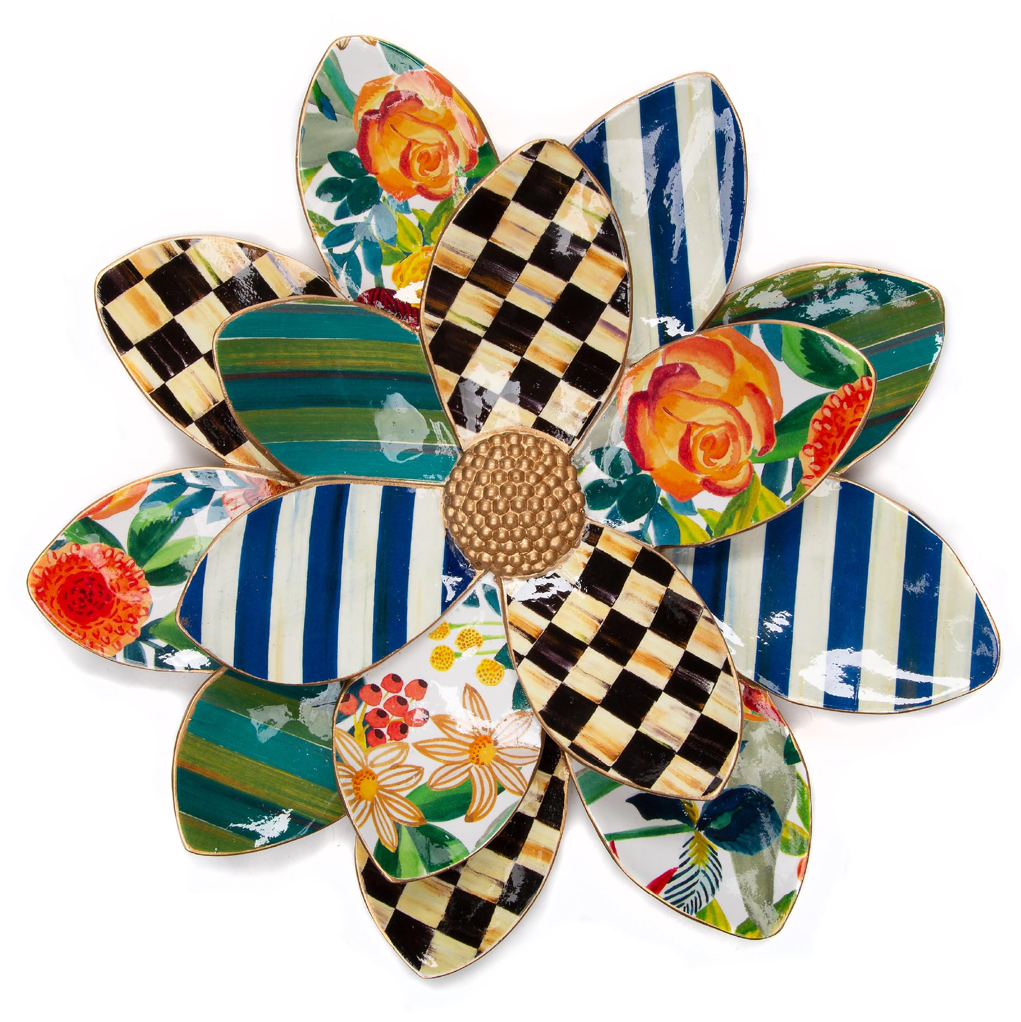 Mackenzie Childs 壁掛け フラワーオブジェ 花 ウォールデコ Amazon.com: MACKENZIE-CHILDS Hanging Wall Decor, Large, Wallflower