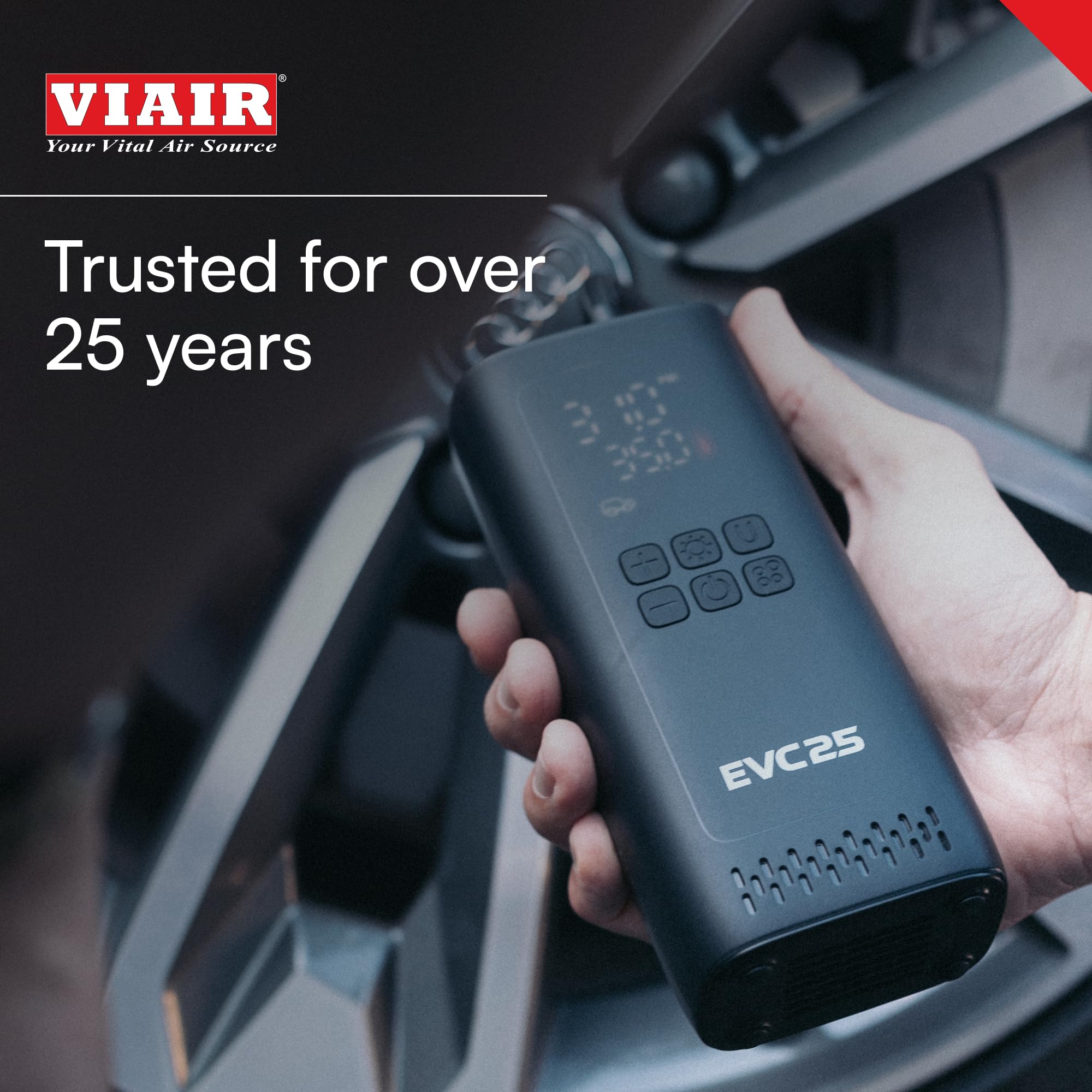 Viair Every Vehicle Carry EVC25 - rechargeable portable compressor - LED gauge w preset - Tire Inflator ideal — view 3