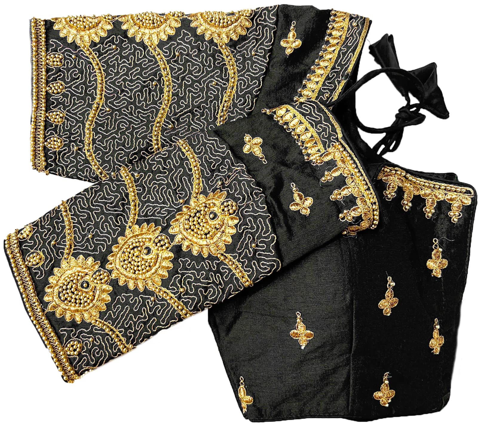 Pujia Mills Heavy Embroidery and maggam Work Readymade Blouse for Saree Lehenga