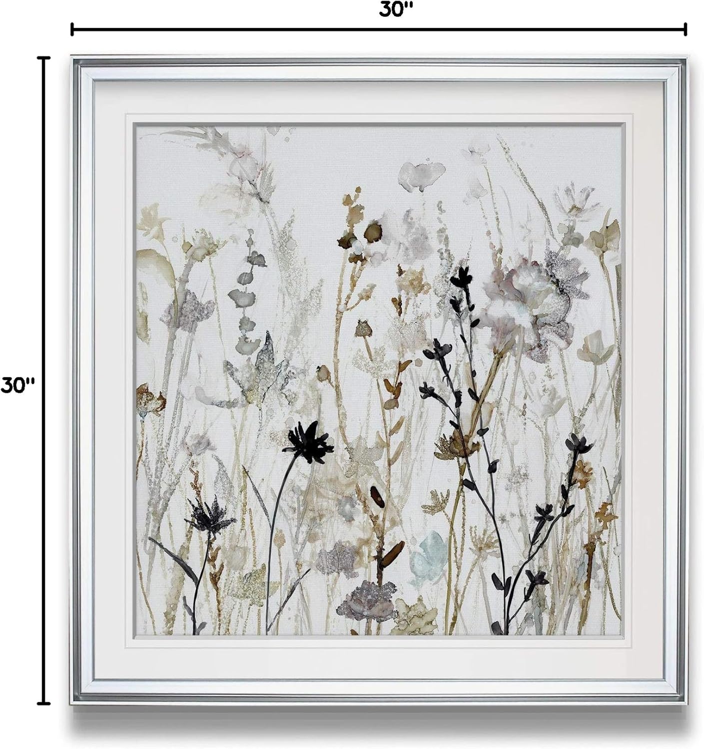 Wildflower Mist II Contemporary Artwork Flower Art Framed Landscape Painting Giclee Canvas Prints Wall Decor