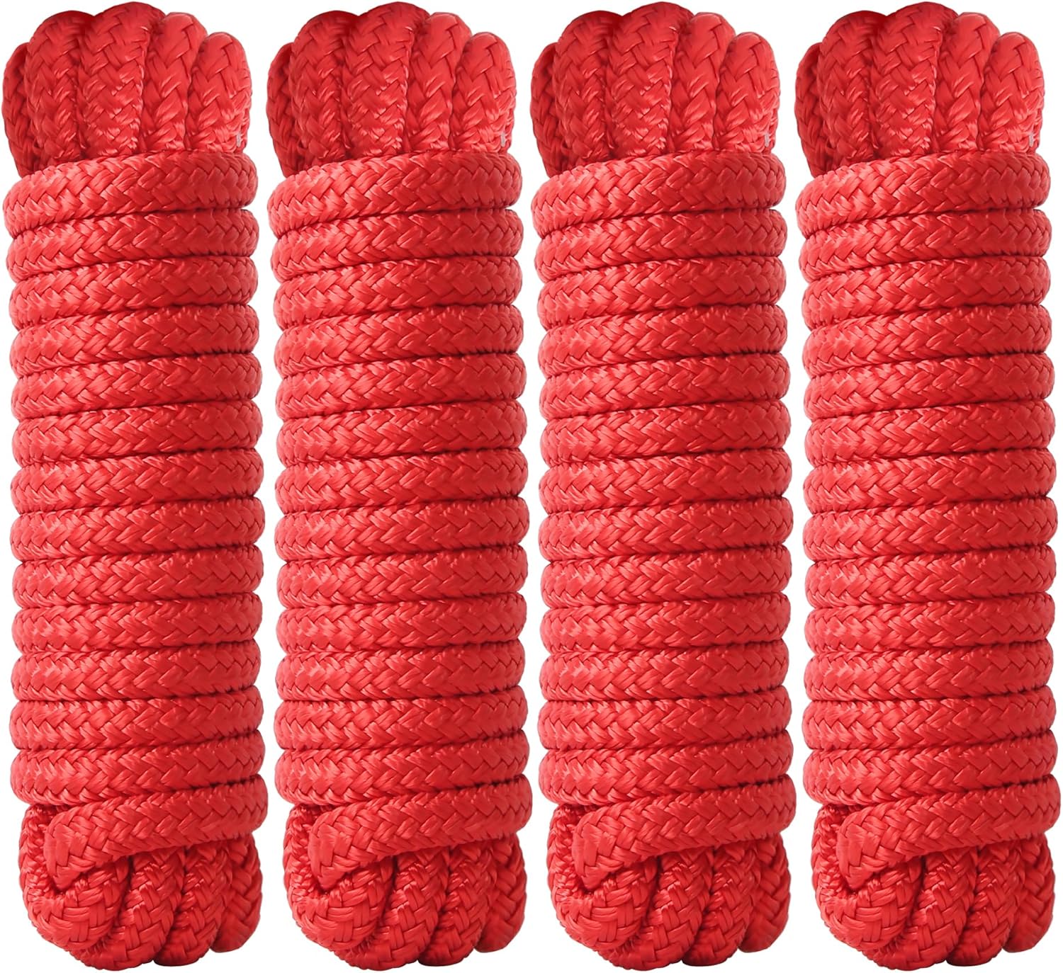 AOLEBA Boat Dock Lines 3/8''x 15'Dock Line Double Braided Nylon Boat Dock Lines