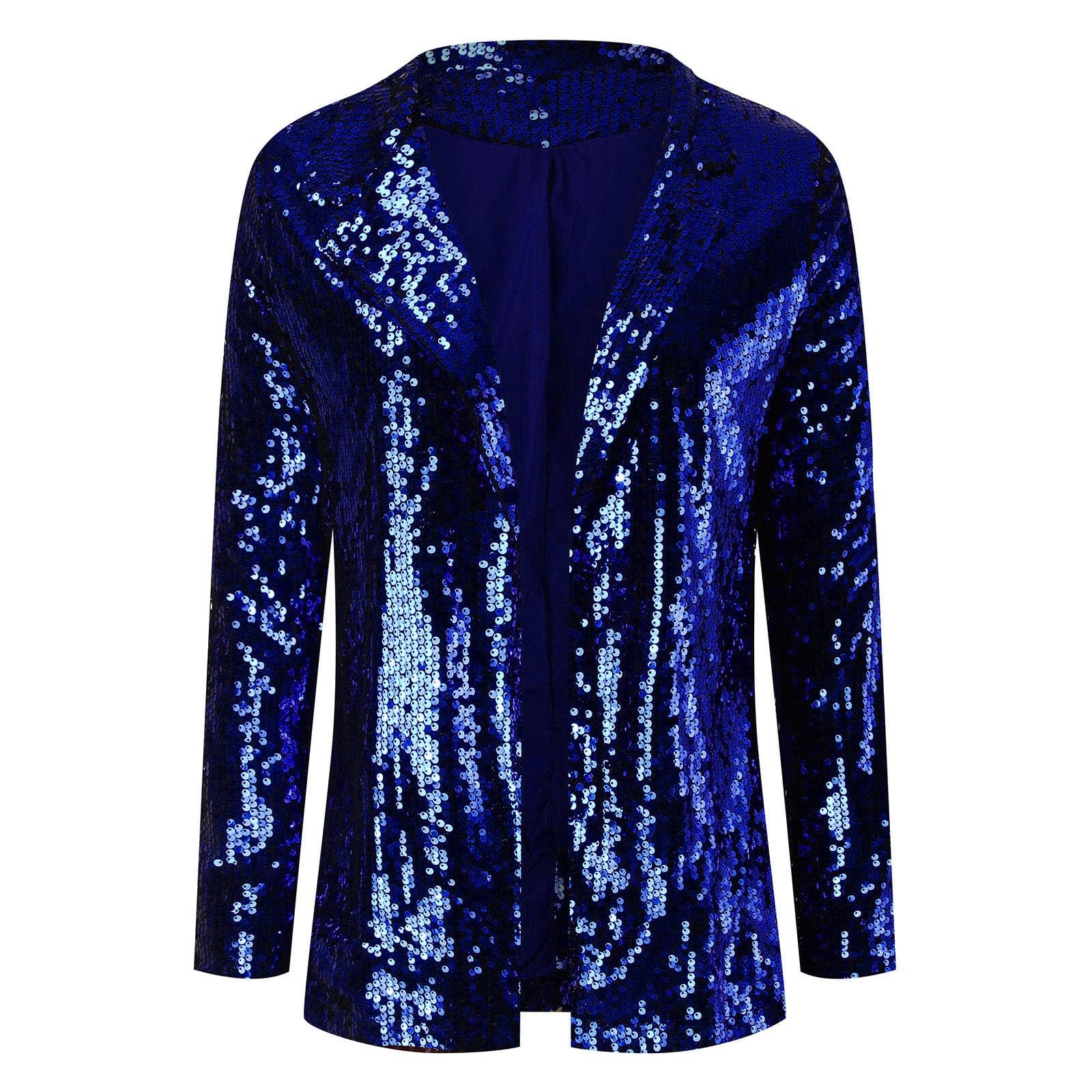 Generisch Blazer, giacca da donna a maniche lunghe, casual, ufficio, lavoro, elegante, tasche, tinta unita, bolero sportivo, lungo, elasticizzato, A9