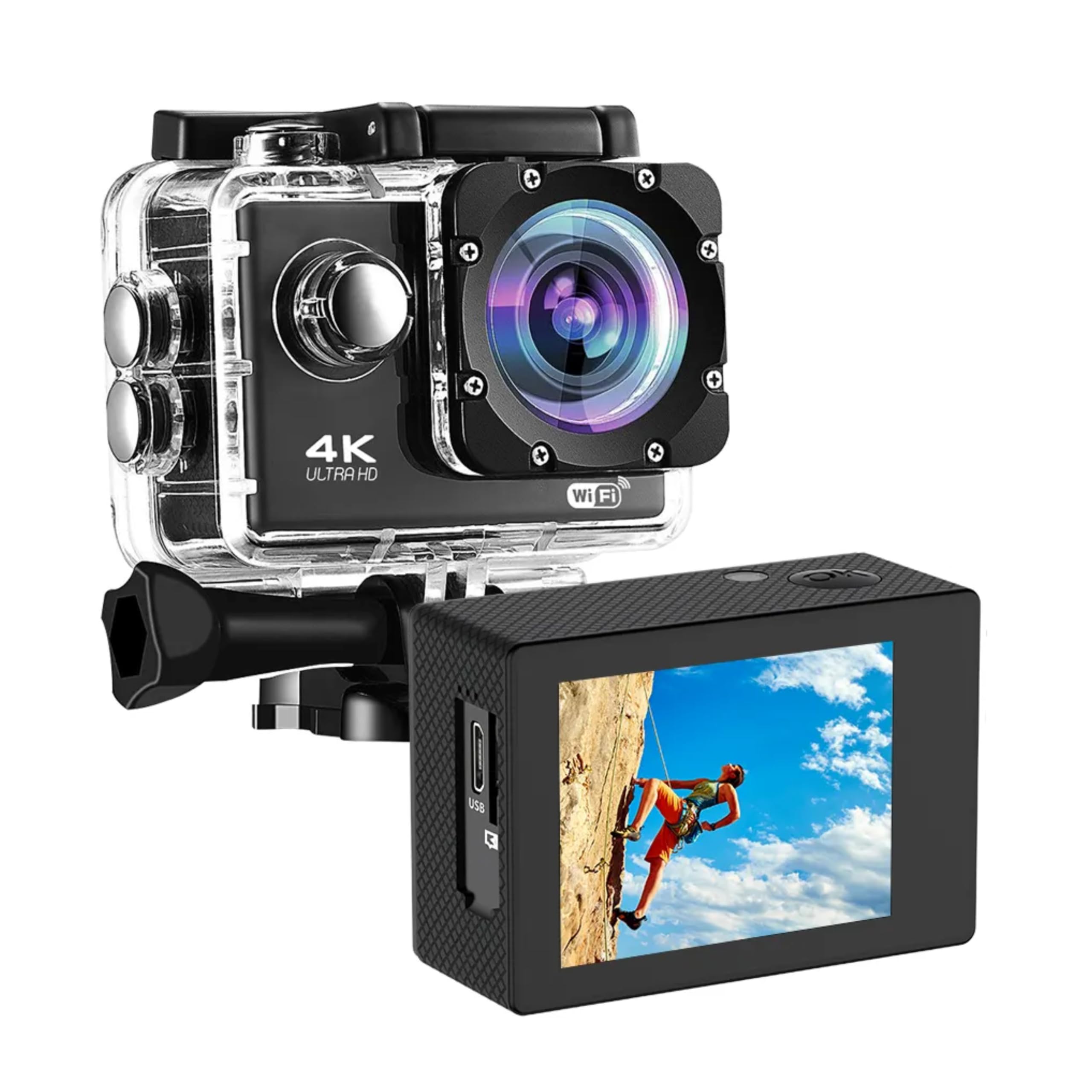 Drumstone (𝗦𝗽𝗲𝗰𝗶𝗮𝗹 𝟱 𝗬𝗲𝗮𝗿𝘀 𝗪𝗮𝗿𝗿𝗮𝗻𝘁𝘆 4K WiFi Action Camera (16MP): Adjustable View Angle, 30M Waterproof, 170° Wide Lens, Low Light Performance, Remote WiFi Control, 2.0" LCD-image-20